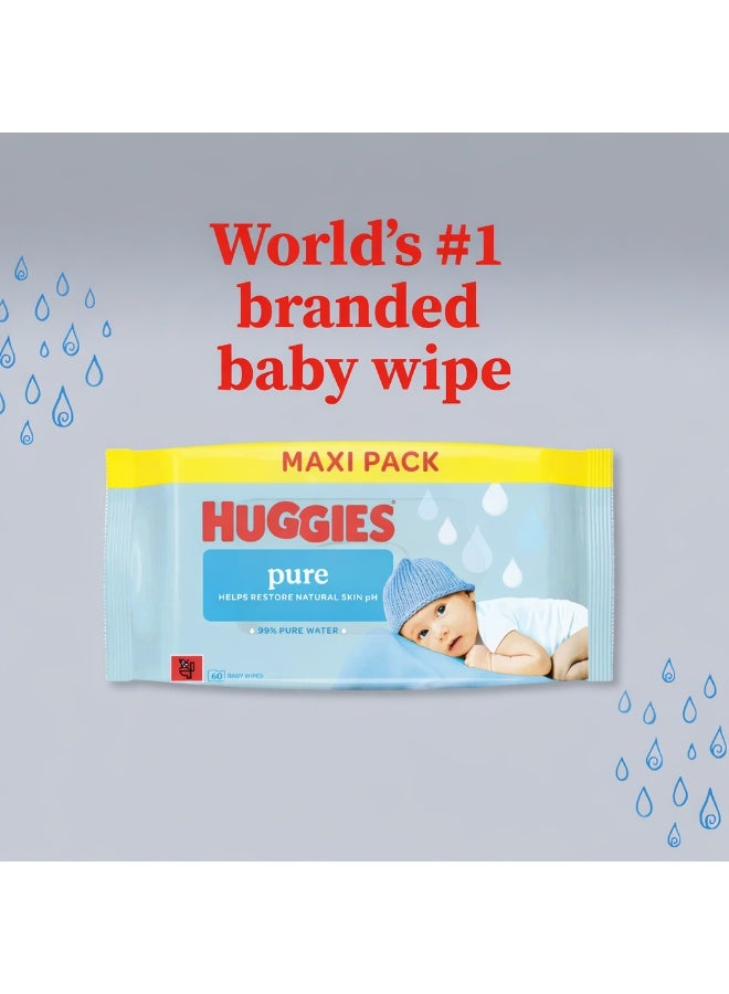 هجيز مناديل مبللة للأطفال خالية من البلاستيك، 12 × 60 منديل، آمنة لبشرة الأطفال الحساسة - Image 5